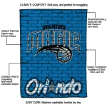 orlando magic brick grid blue quilt blanket best selling