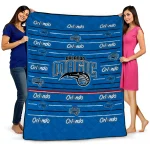 orlando magic handdrawn stripes blue quilt blanket best selling