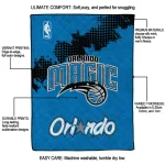 orlando magic nba grunge blue quilt blanket best selling