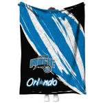 orlando magic stroke art blue white quilt blanket best selling