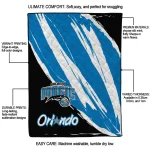 orlando magic stroke art blue white quilt blanket best selling