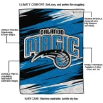 orlando magic wild lines blue white quilt blanket best selling