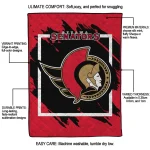 ottawa senators block border red quilt blanket best selling