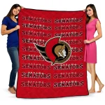 ottawa senators bold red quilt blanket best selling