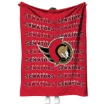ottawa senators bold red quilt blanket best selling