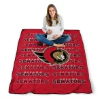 ottawa senators bold red quilt blanket best selling