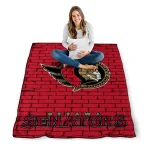 ottawa senators brick grid red quilt blanket best selling