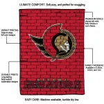 ottawa senators brick grid red quilt blanket best selling