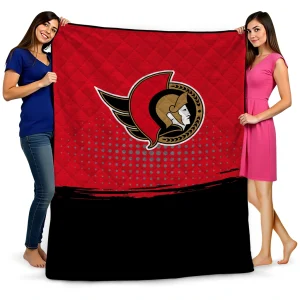 ottawa senators dot illusion red quilt blanket best selling