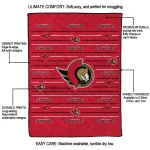 ottawa senators handdrawn stripes red quilt blanket best selling