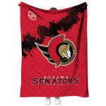 ottawa senators nhl shield red quilt blanket best selling