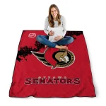 ottawa senators nhl shield red quilt blanket best selling