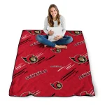 ottawa senators sketch lines red quilt blanket best selling