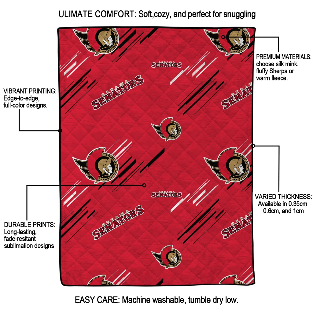 ottawa senators sketch lines red quilt blanket latest model ottawa senators sketch lines red quilt blanket latest model
