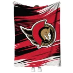 ottawa senators wild lines red white quilt blanket best selling