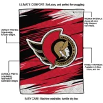 ottawa senators wild lines red white quilt blanket best selling