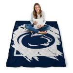 penn state nittany lions block border blue quilt blanket best selling