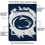 penn state nittany lions block border blue quilt blanket best selling