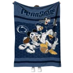 penn state nittany lions disney football blue quilt blanket best selling