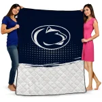 penn state nittany lions dot illusion blue quilt blanket best selling