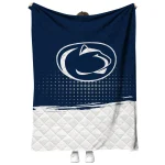 penn state nittany lions dot illusion blue quilt blanket best selling