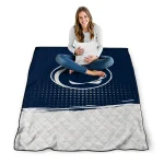 penn state nittany lions dot illusion blue quilt blanket best selling