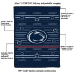 penn state nittany lions handdrawn stripes blue quilt blanket best selling