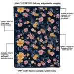 penn state nittany lions hibiscus foliage blue quilt blanket best selling