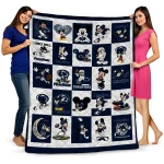 penn state nittany lions mickey mouse motif blue white quilt blanket best selling