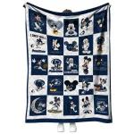 penn state nittany lions mickey mouse motif blue white quilt blanket best selling