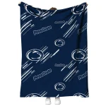 penn state nittany lions sketch lines blue quilt blanket best selling