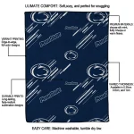 penn state nittany lions sketch lines blue quilt blanket best selling
