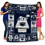 penn state nittany lions snoopy love blue quilt blanket best selling