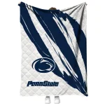 penn state nittany lions stroke art blue white quilt blanket best selling