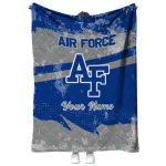 personalized air force falcons brushstroke layers blue quilt blanket best selling