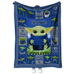 personalized air force falcons yody baby pattern blue quilt blanket best selling