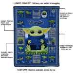 personalized air force falcons yody baby pattern blue quilt blanket best selling