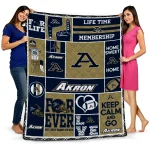 personalized akron zips helmet passion blue quilt blanket best selling