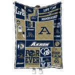 personalized akron zips helmet passion blue quilt blanket best selling