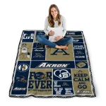 personalized akron zips helmet passion blue quilt blanket best selling