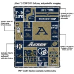 personalized akron zips helmet passion blue quilt blanket best selling