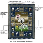 personalized akron zips snoopy coach blue quilt blanket best selling