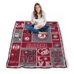 personalized alabama crimson tide helmet passion crimson quilt blanket best selling