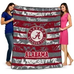 personalized alabama crimson tide layered florals crimson white quilt blanket best selling