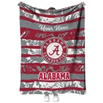 personalized alabama crimson tide layered florals crimson white quilt blanket best selling