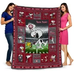 personalized alabama crimson tide snoopy coach crimson quilt blanket best selling