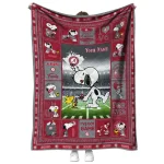personalized alabama crimson tide snoopy coach crimson quilt blanket best selling