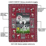 personalized alabama crimson tide snoopy coach crimson quilt blanket best selling