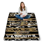personalized anaheim ducks layered florals gold white quilt blanket best selling