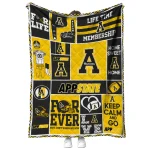 personalized appalachian state mountaineers helmet passion black quilt blanket best selling